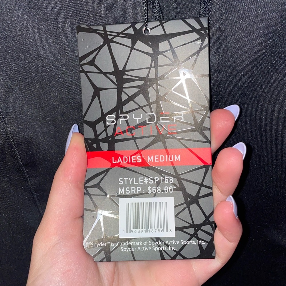 SPYDER ACTIVE Quarter Zip Black Jacket